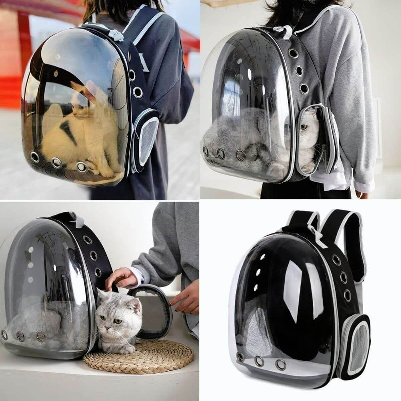 Mochila para transporte de PETS - Respiravel Aprovada para Transporte de Ônibus ou Avião Visão Panoramica